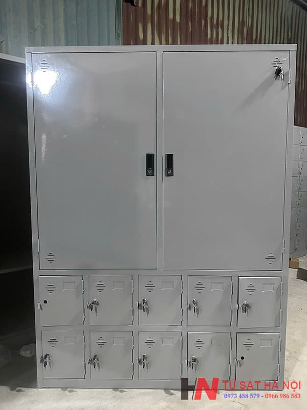 Tủ sắt đa năng thiết kế 10 ngăn và 2 khoang lớn