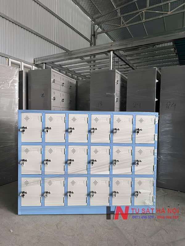 Tủ sắt màm non 18 ngăn cho trường học