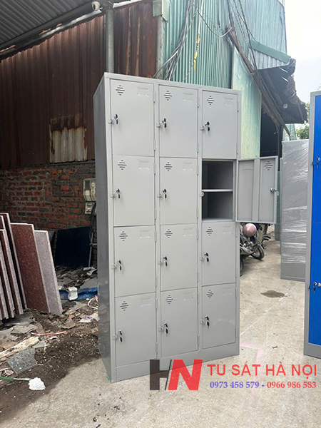 tủ sắt locker 12 ngăn thêm khay 1